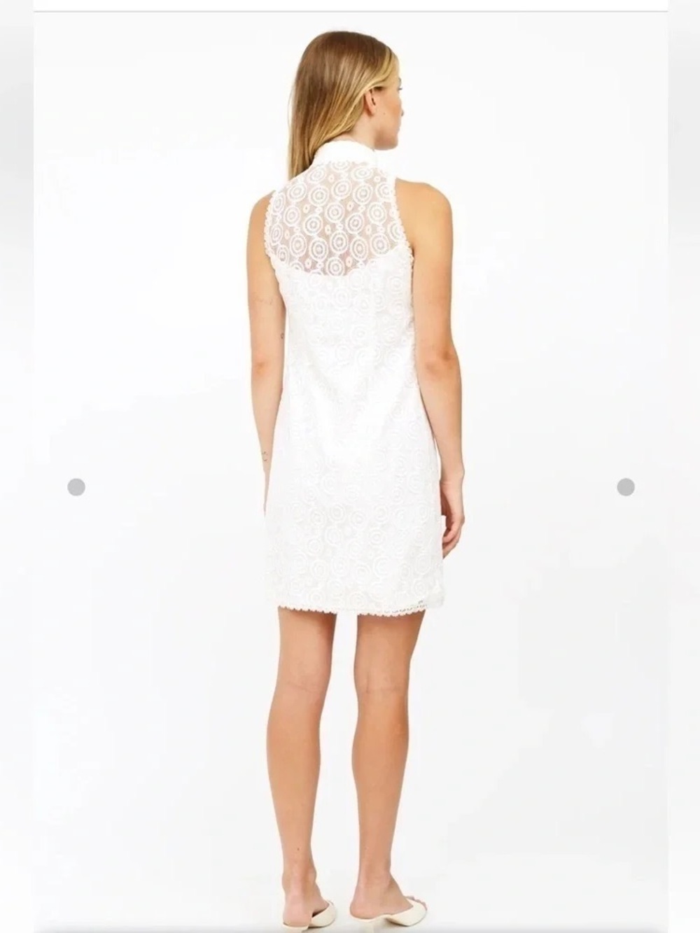 Alberta Ferretti Philosophy White Lace Collar Dress - Picture 4 of 5